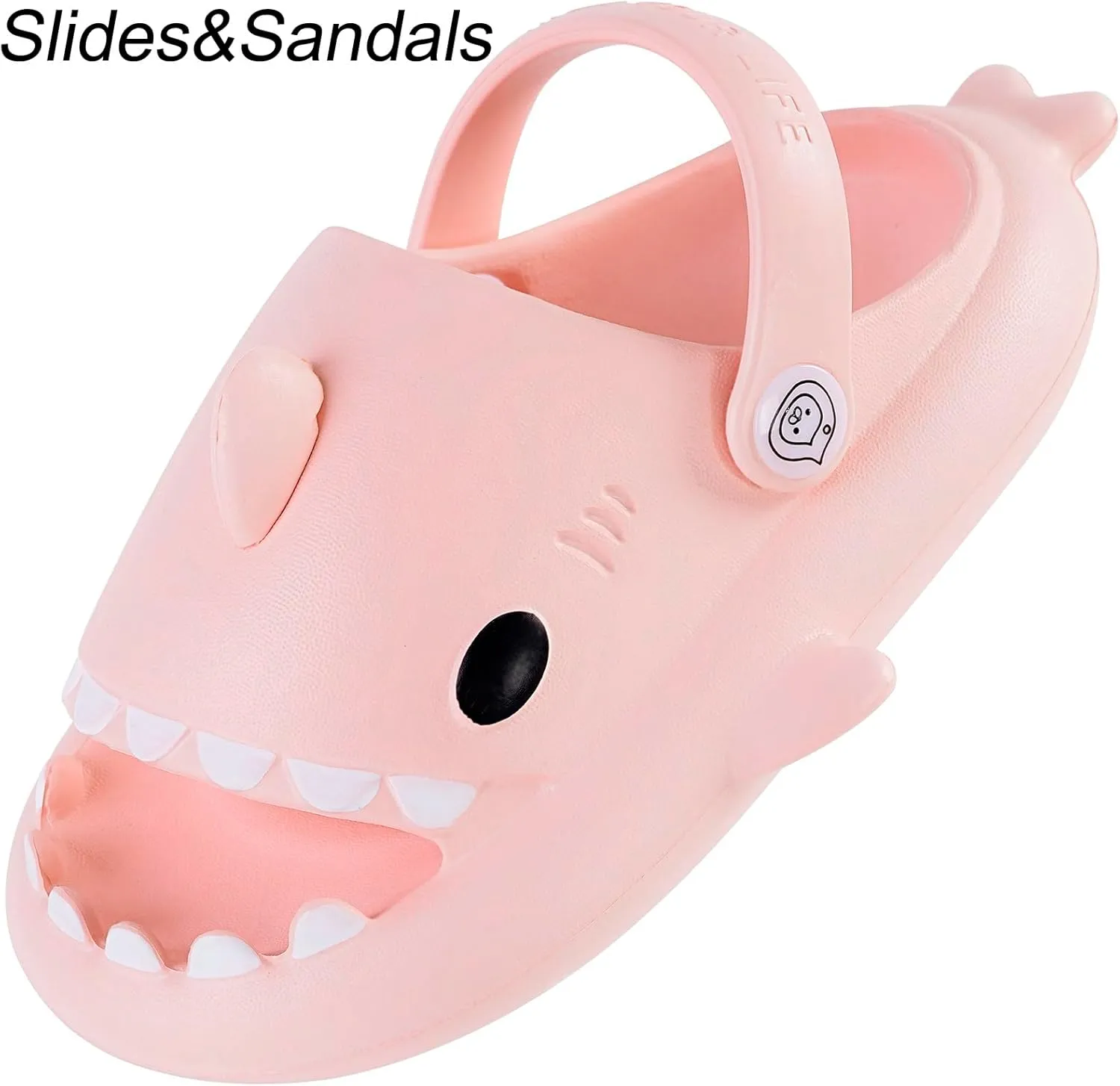 Kids Shark Slides Boys Girls Toddlers Cloud Shower Slippers Cute Cartoon Open Toe Sandals Cushioned Thick Sole Beach Pool Shoes