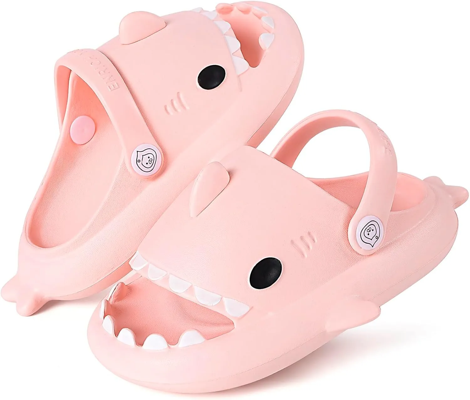 Kids Shark Slides Boys Girls Toddlers Cloud Shower Slippers Cute Cartoon Open Toe Sandals Cushioned Thick Sole Beach Pool Shoes