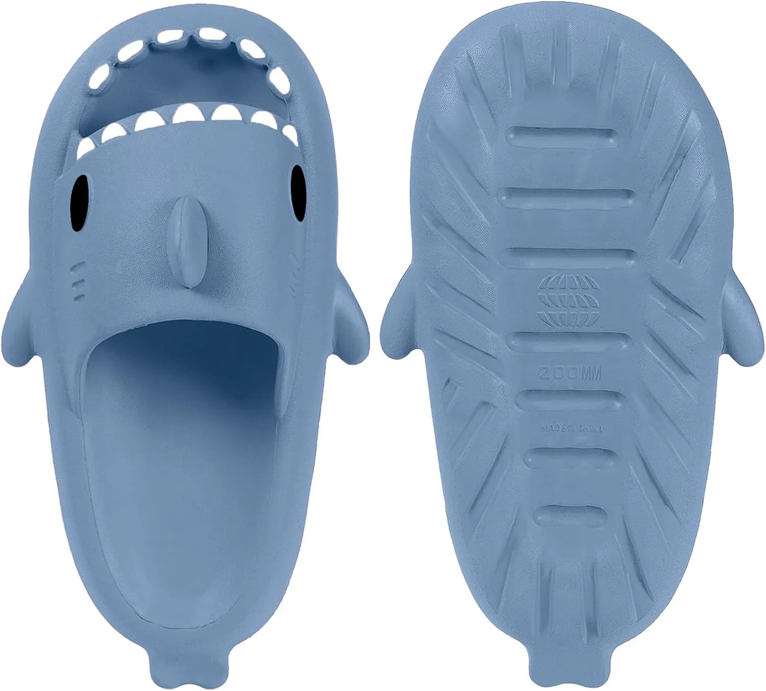 Kids Shark Slides Boys Girls Toddlers Cloud Shower Slippers Cute Cartoon Open Toe Sandals Cushioned Thick Sole Beach Pool Shoes