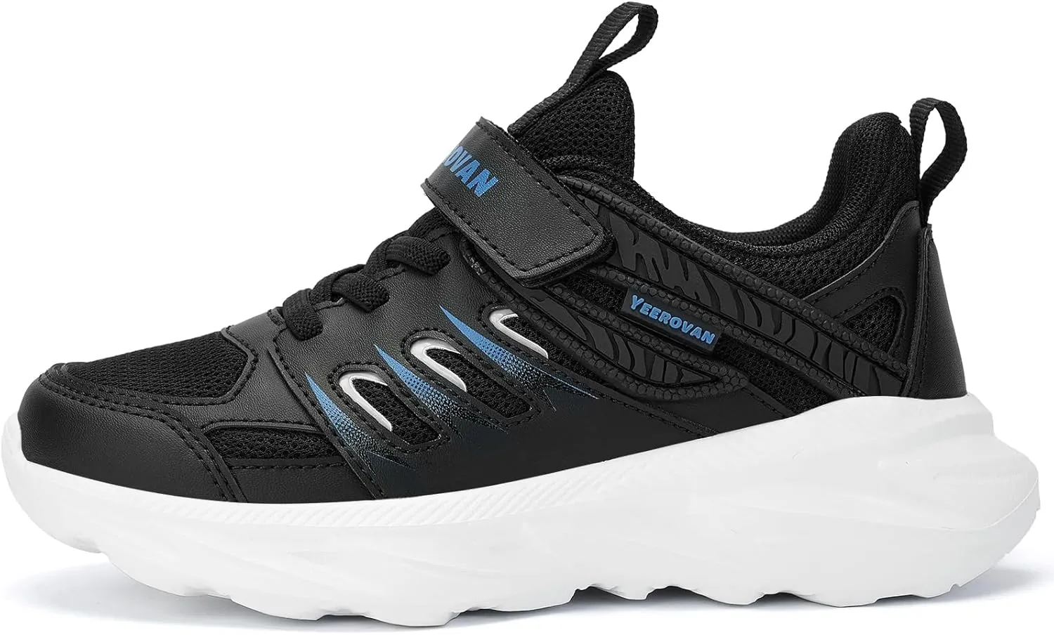 Kids Sneakers for Boys Girls Mesh Breathable Running Shoes Hook and Loop Lightweight Athletic Casual Shoes