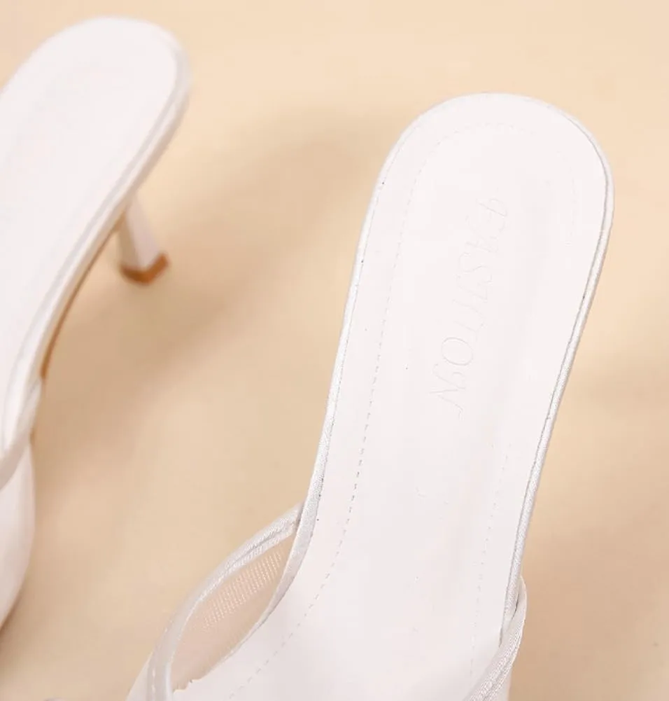 Kitten Heel Sandals Women Round Toe Heels With Bow Vintage Mules Sexy Slip On Stiletto Backless Sandals Summer 2025