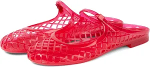 Kluolandi Clear Mary Jane Jelly Shoes for Women Slip On Mules Comfortable Closed Toe Flat Jelly Sandals Summer Mesh Slides
