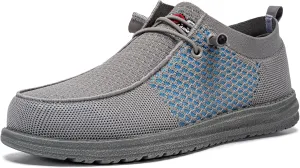 LARNMERN Slip On Steel Toe Shoes Men Lightweight Comfortable Lounging Walking Sneakers Steel Toe Loafers