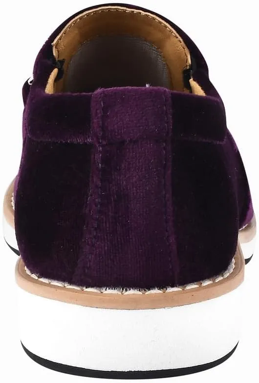 LIBERTYZENO Boys Velvet Kids Buckle Slip On Dress Loafer Shoes for Prom Graduation