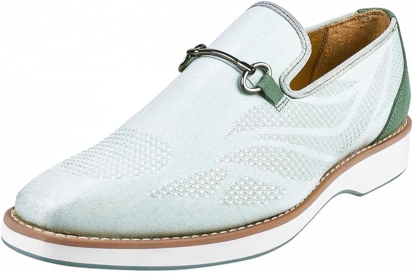LIBERTYZENO Mens Canvas Textile & Suede Leather Adults Noble Penny Loafers Slip On Prom & Wedding Party Shoes for Prom Graduation