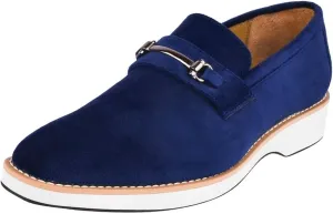 LIBERTYZENO Mens Canvas Textile & Suede Leather Adults Noble Penny Loafers Slip On Prom & Wedding Party Shoes for Prom Graduation