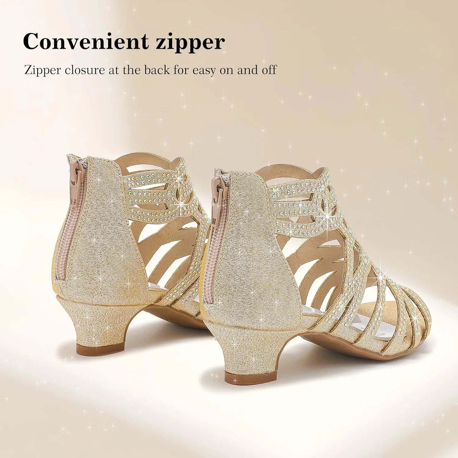 Little Girls Sandals High Heels Formal Shoes Open Toe Pump Sandals Glitter Party Wedding Shoes for Big Kids Toddler