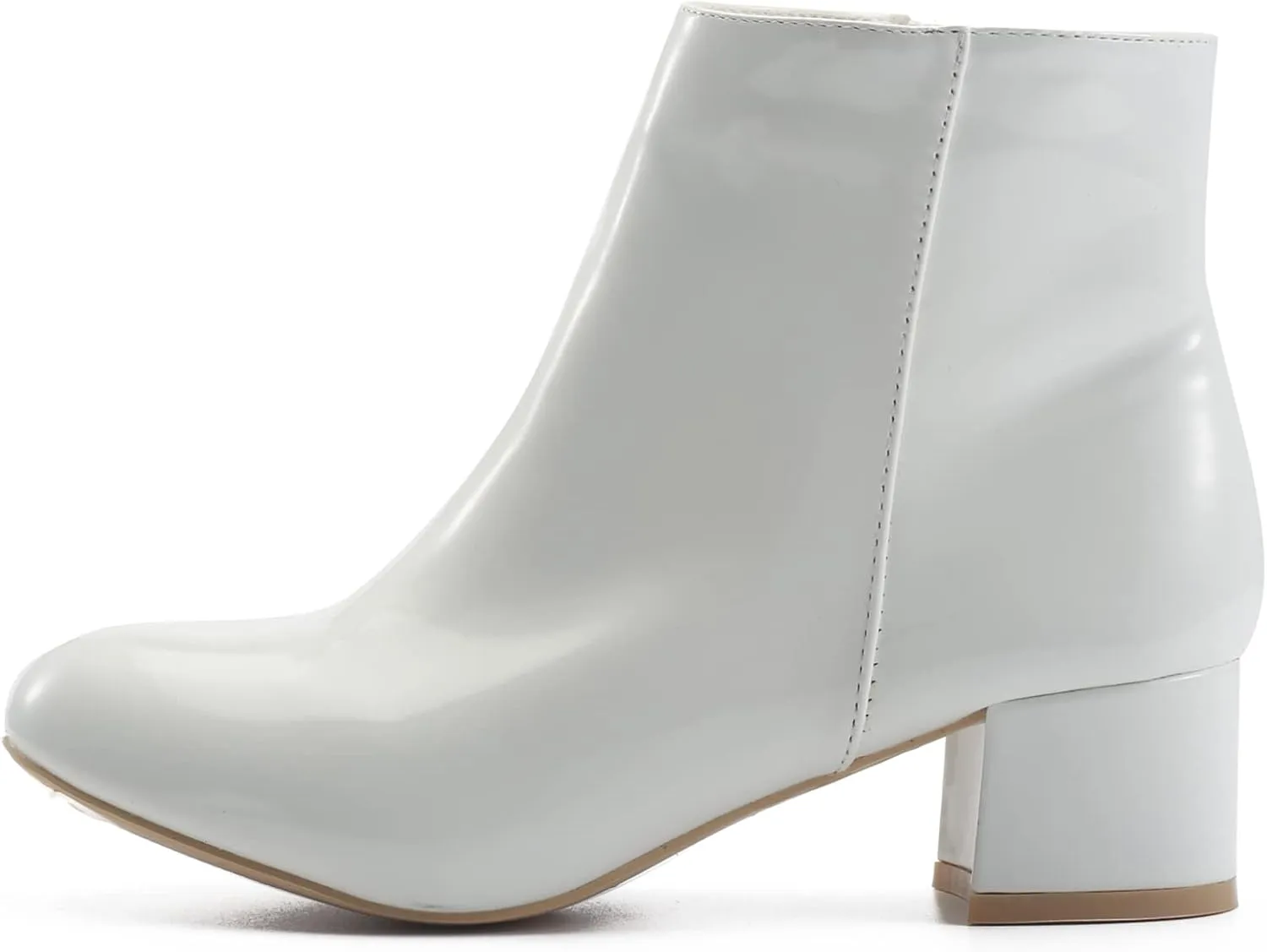 LIURUIJIA Women's Suede Ankle Boots Low Heel Leather Booties Side Zippers Round Toe Short Boots