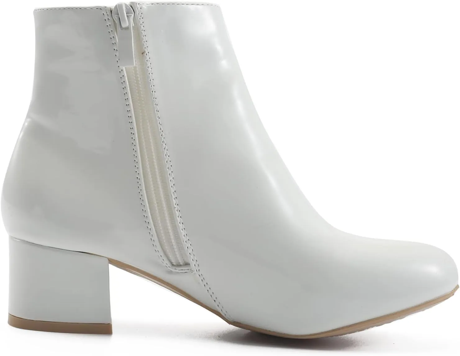 LIURUIJIA Women's Suede Ankle Boots Low Heel Leather Booties Side Zippers Round Toe Short Boots