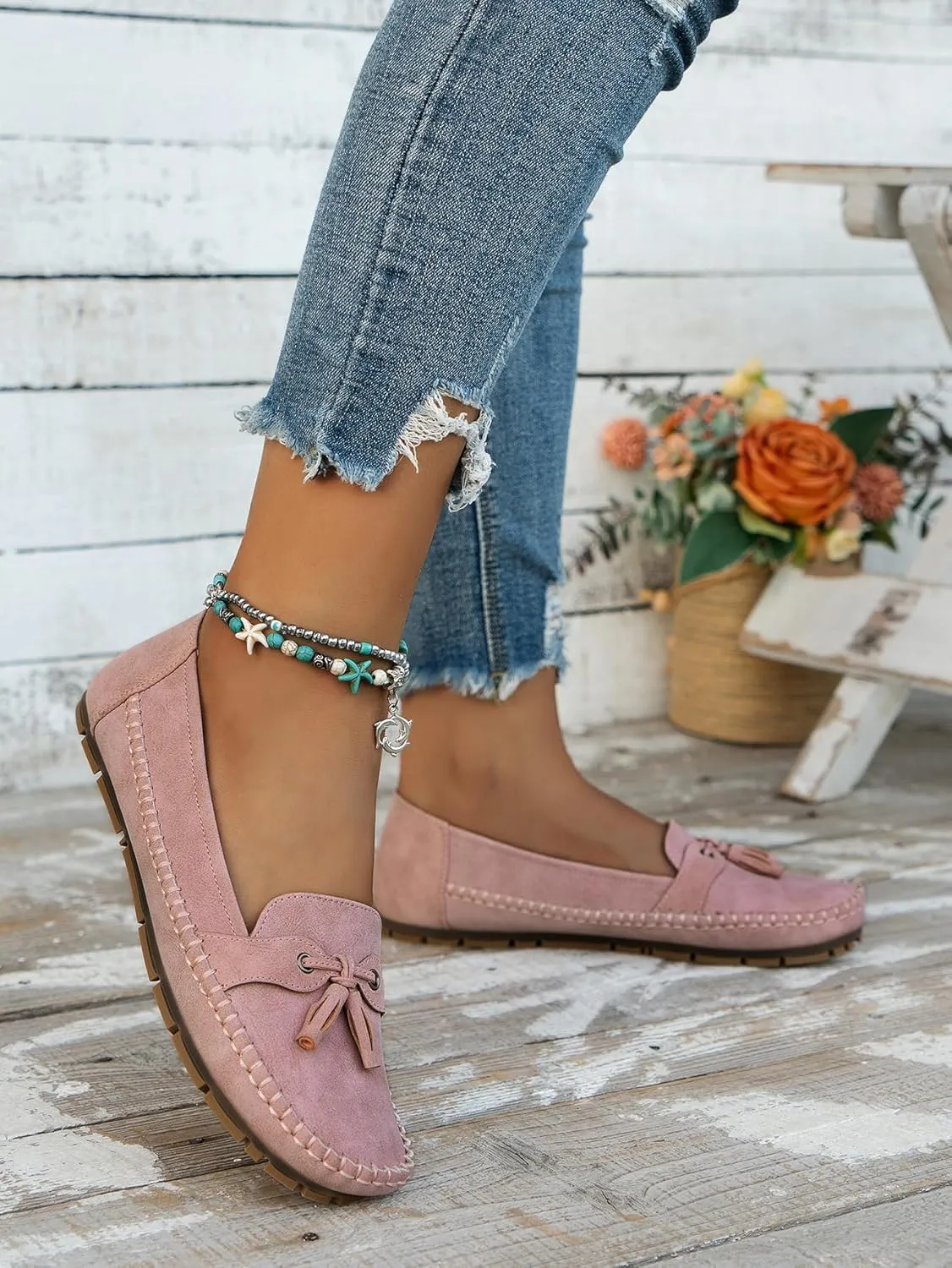 Loafers for Women Business Casual Flats Shoes Comfortable Lightweight Penny Loafers Slip On Work Flats Dress Shoes