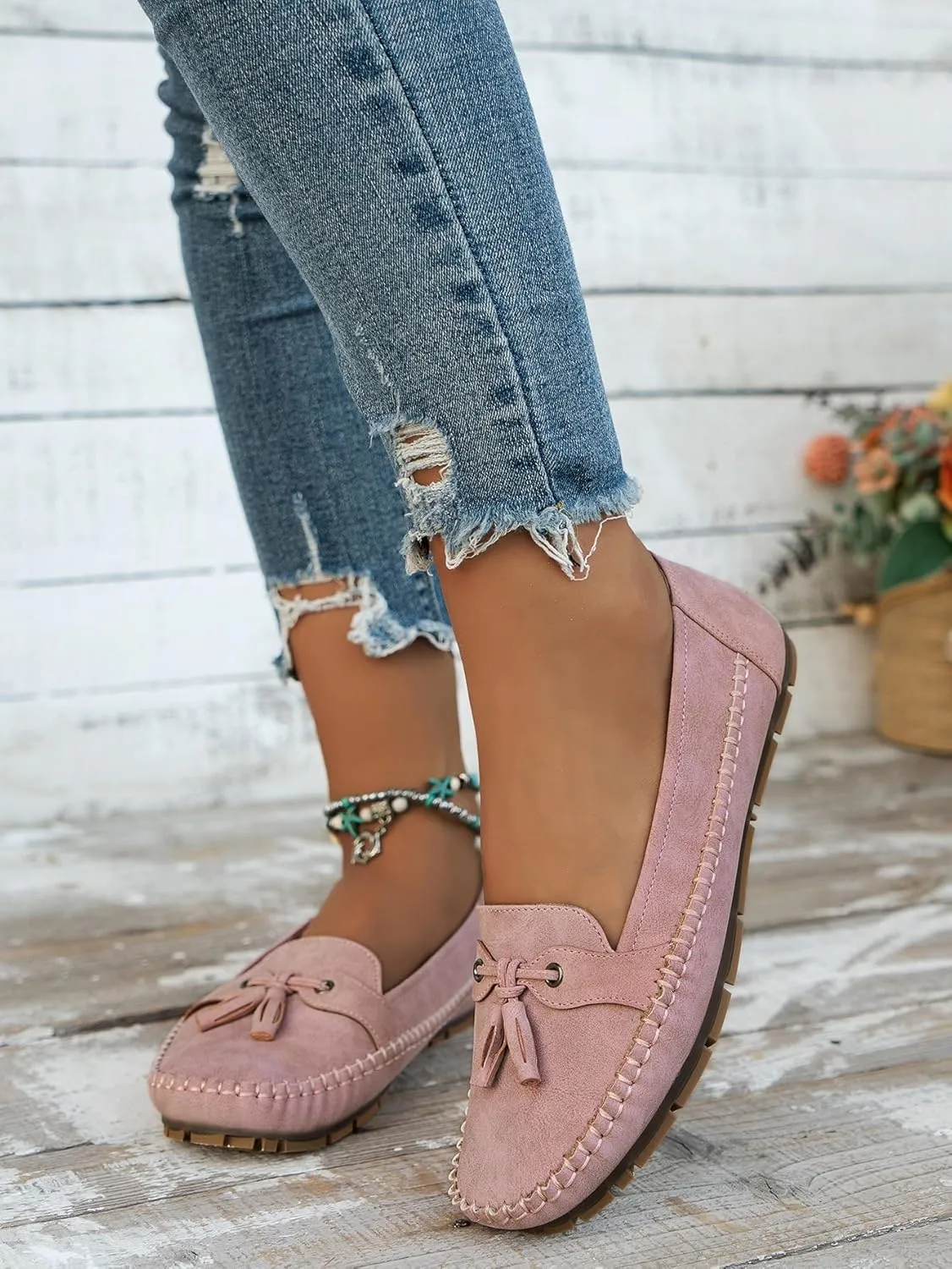 Loafers for Women Business Casual Flats Shoes Comfortable Lightweight Penny Loafers Slip On Work Flats Dress Shoes