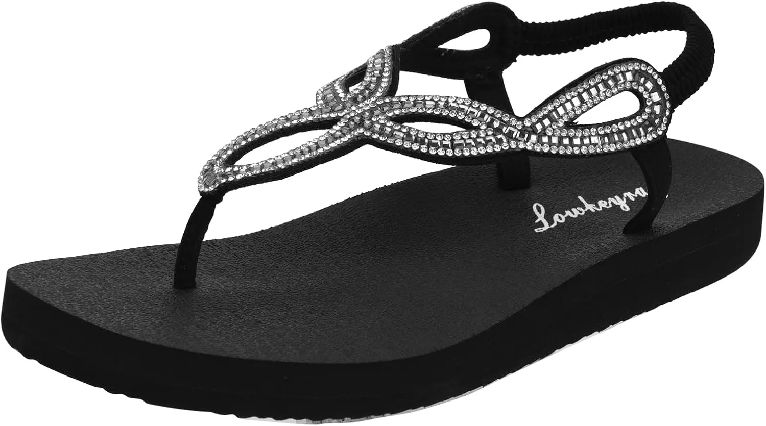Lowkeyray Women's Summer Sandals womens Flat Sandals Whith Sequins