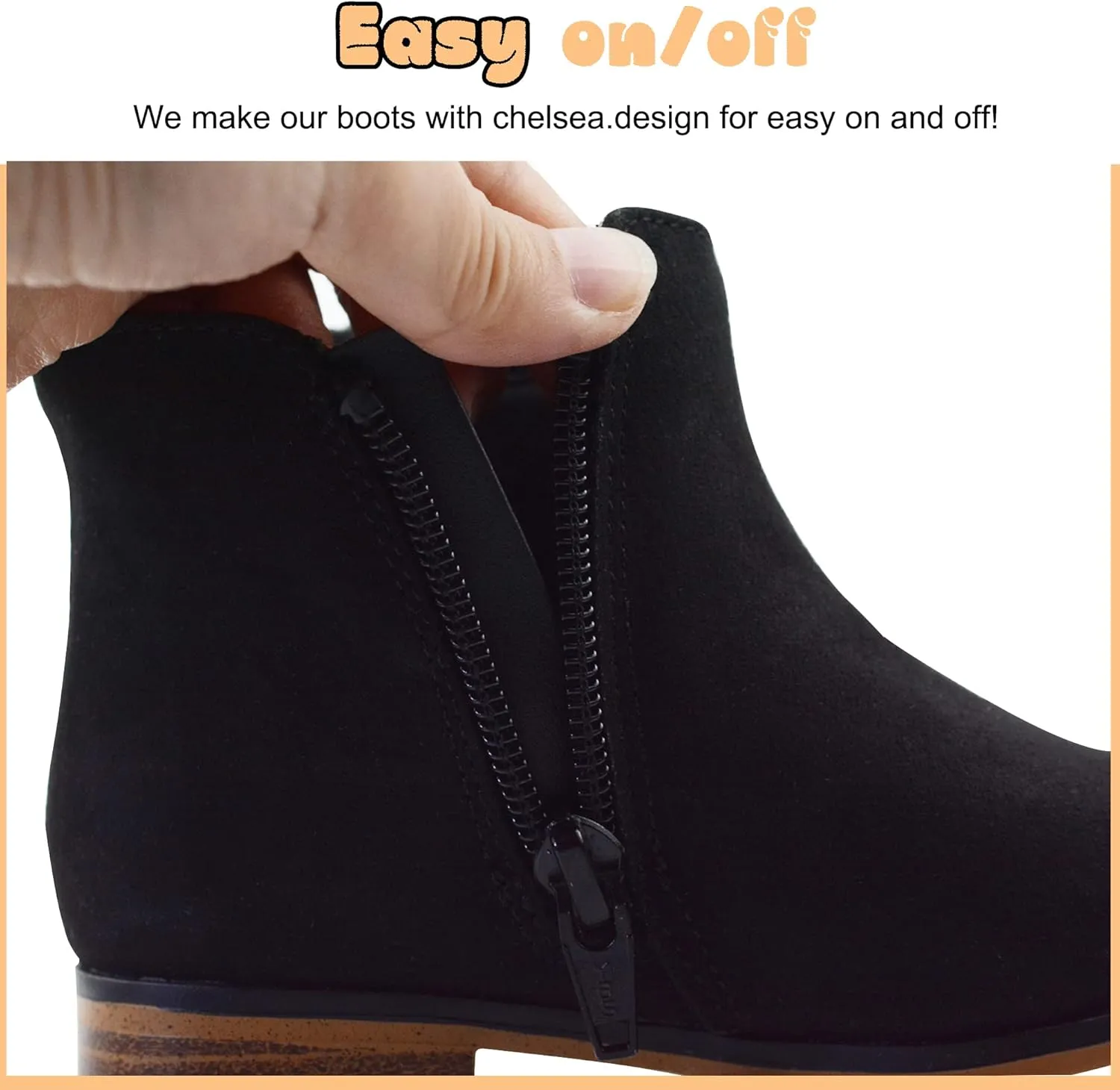 LseLom Girls Boots Ankle Boots for Girls with Zipper Short Suede Booties Fashion Boots for Toddler/Little Kids