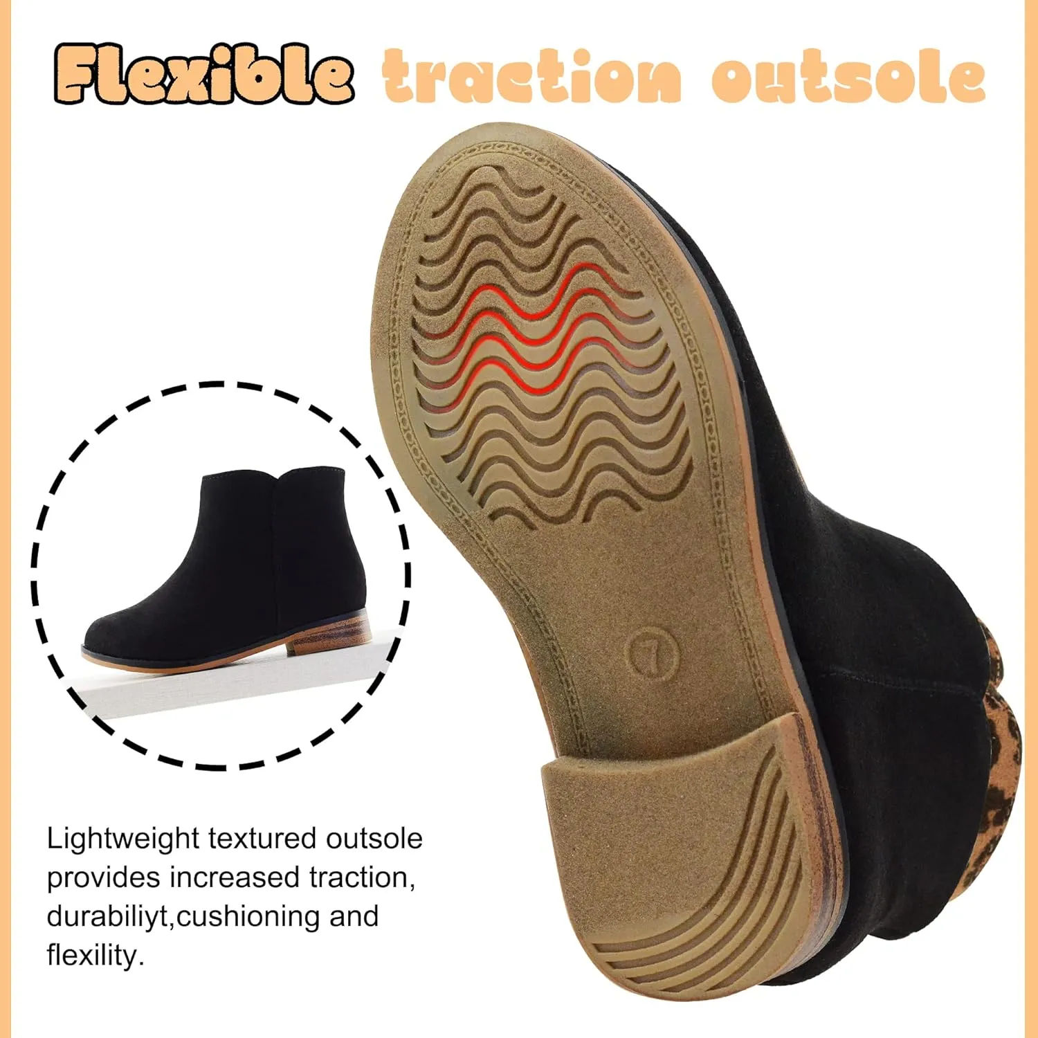 LseLom Girls Boots Ankle Boots for Girls with Zipper Short Suede Booties Fashion Boots for Toddler/Little Kids