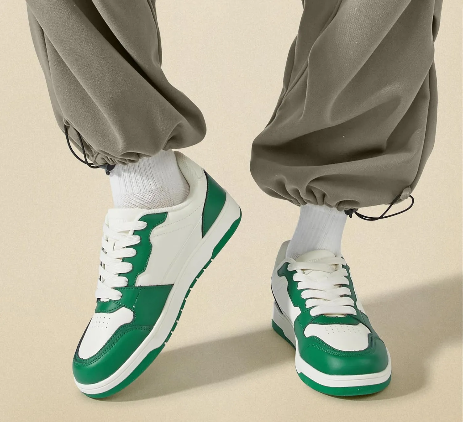 LUCKY STEP Men's Fashion Sneakers Lace Up Casual Low Top Anti-Slip Tennis Skateboard Basketball Walking Shoes