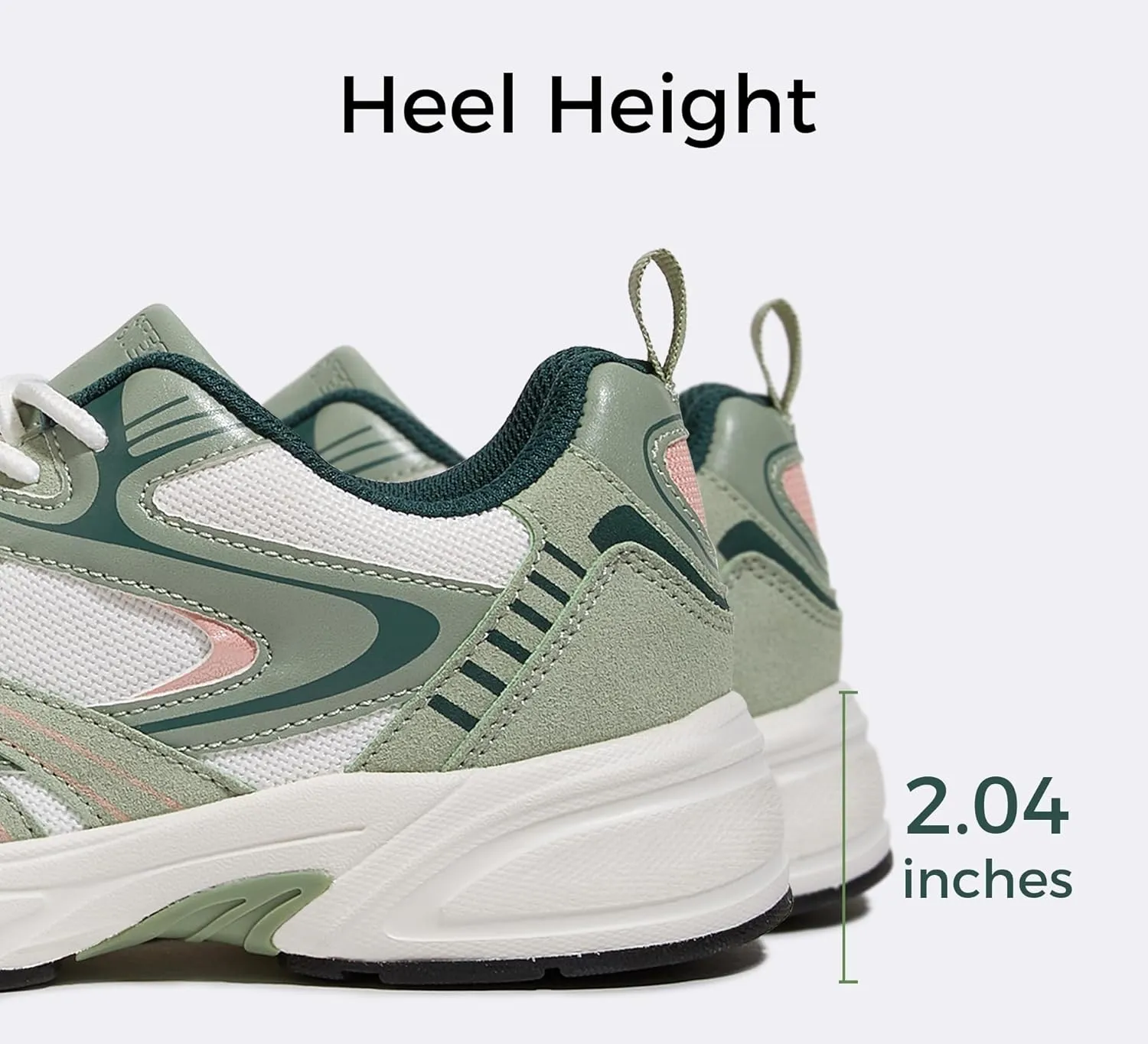LUCKY STEP Women's Mesh Casual Fashion Sneakers Lace Up Lightweight Running Shoes Non Slip Breathable Chunky Shoes