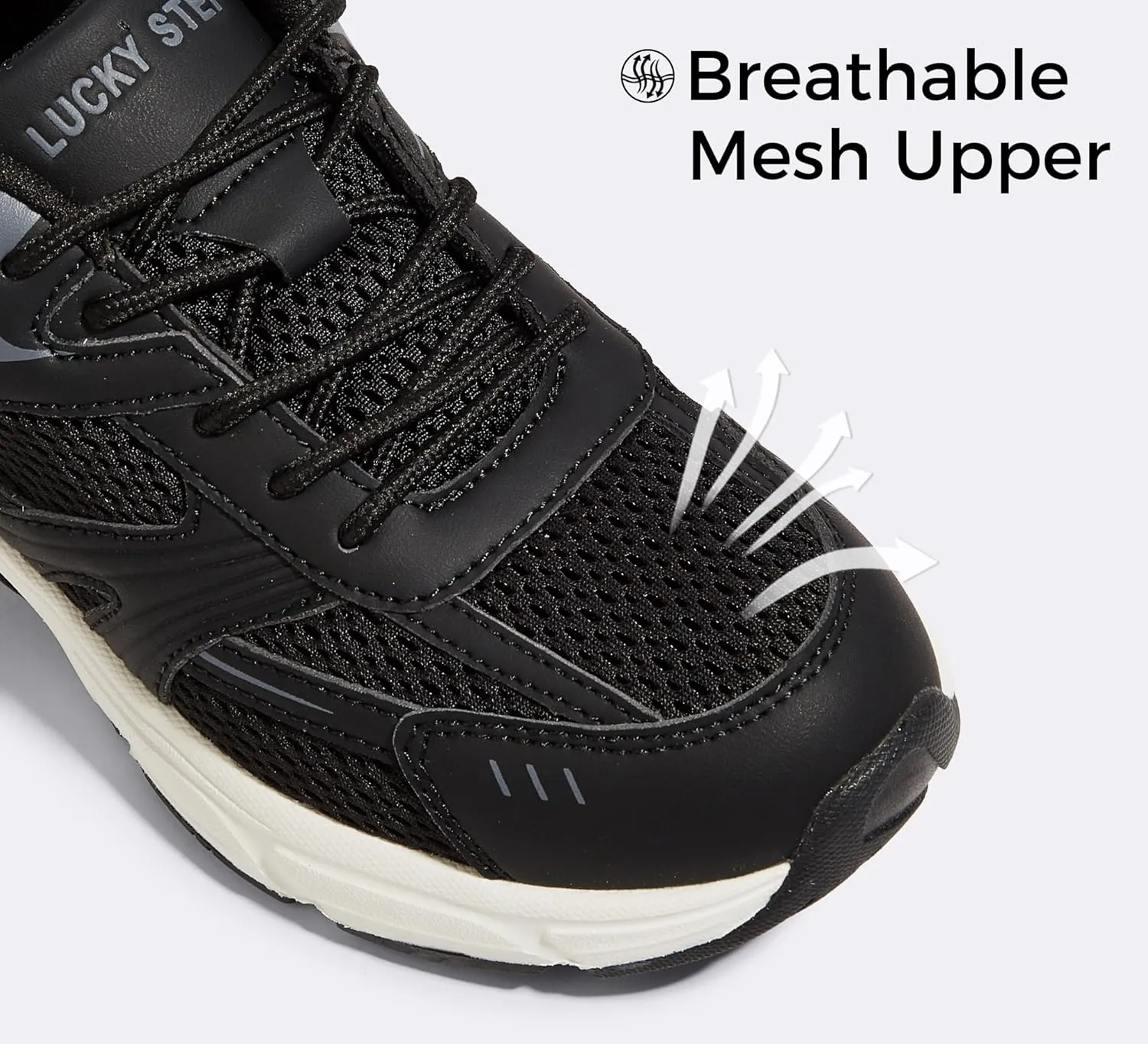 LUCKY STEP Women's Mesh Casual Fashion Sneakers Lace Up Lightweight Running Shoes Non Slip Breathable Chunky Shoes