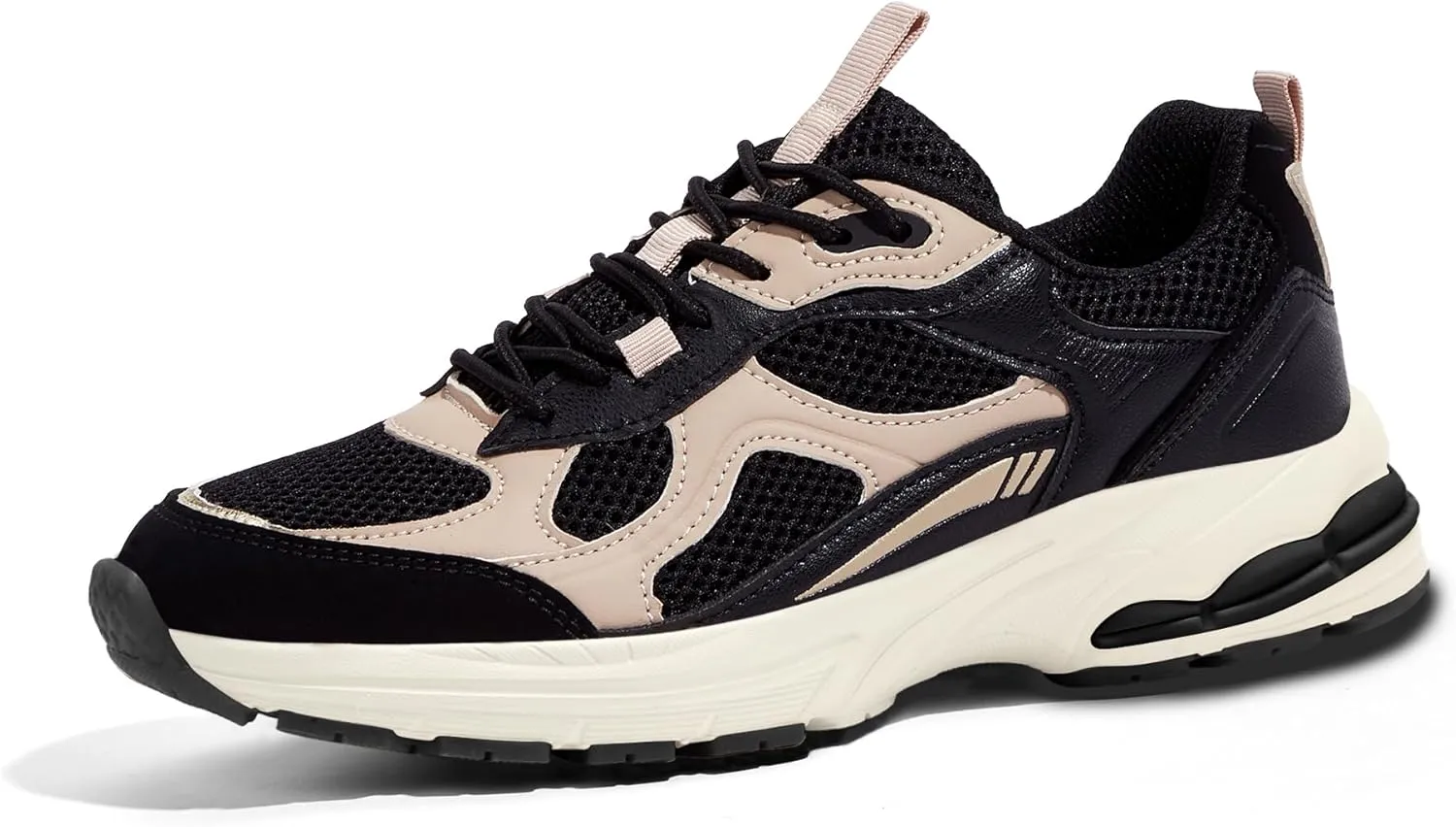 LUCKY STEP Women's Platform Chunky Fashion Sneakers Mesh Casual Running Tennis Workout Sport Work Trendy Athletic Walking Shoes