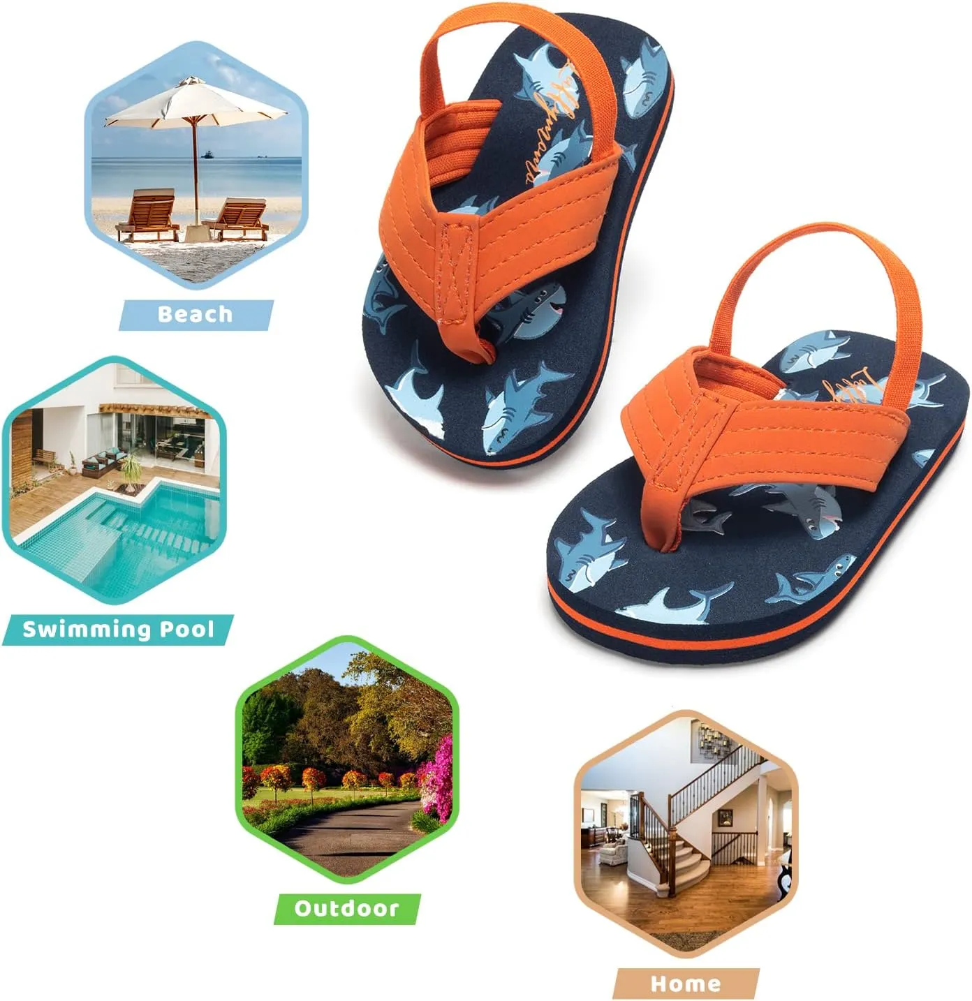 Luffymomo Boys Girls Open-Toe Sandals Summer Beach Water Slides Sandals(Toddler/Little Kid)