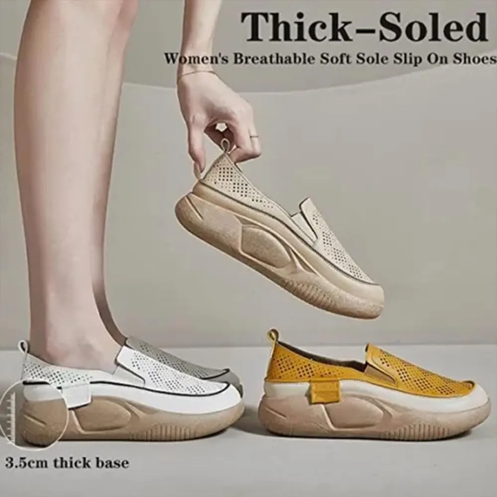 Lurebest Shoes for Women, Biscalo Loafers Orthopedic Walking Shoes for Women, Soft Soled Pure Cowhide Corrective Loafers