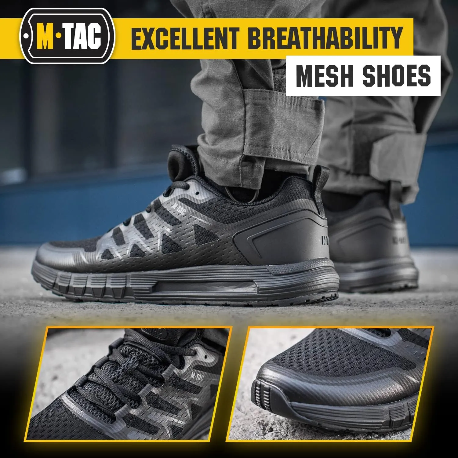 M-Tac Sport Tactical Running Walking Hiking Sneakers for Men - Mesh Lightweight