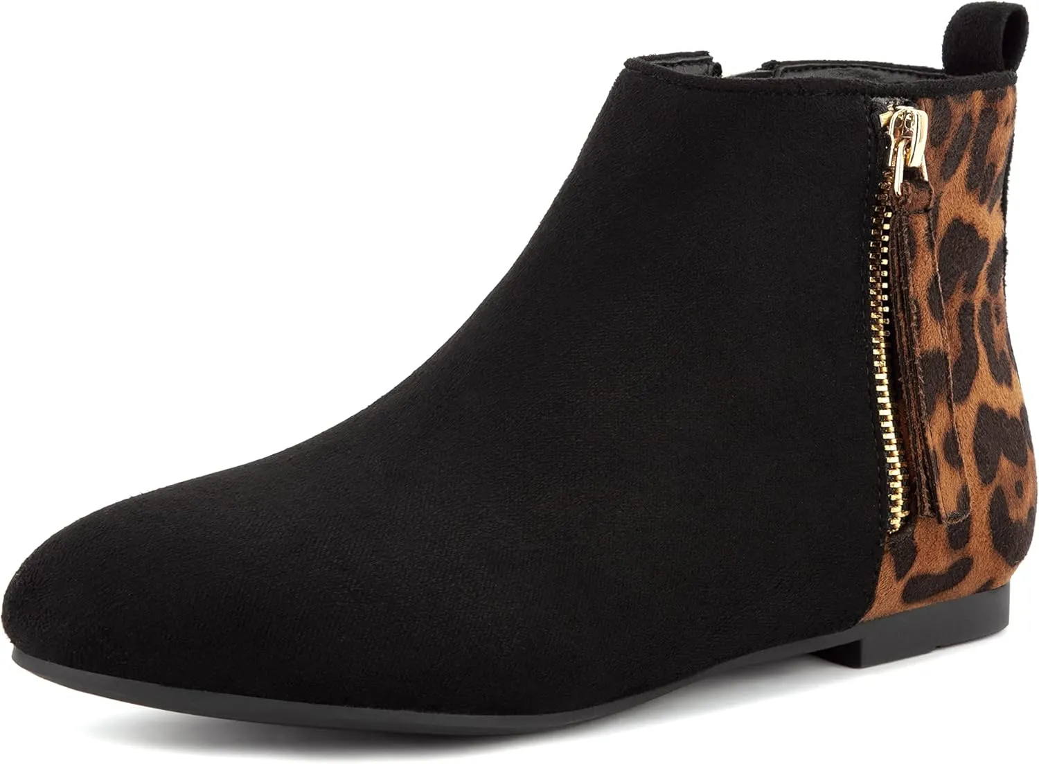 MaxMuxun Women's Ankle Boots Flat Low Heel Zipper/Chelsea Booties Winter Fall Fashion Boots