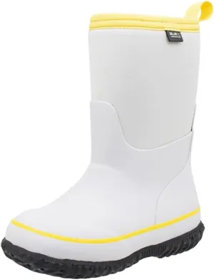 MCIKCC Kids Waterproof Rain Boots,High Snow Boots for Toddler Boys Girls,Textile Rubber Sole