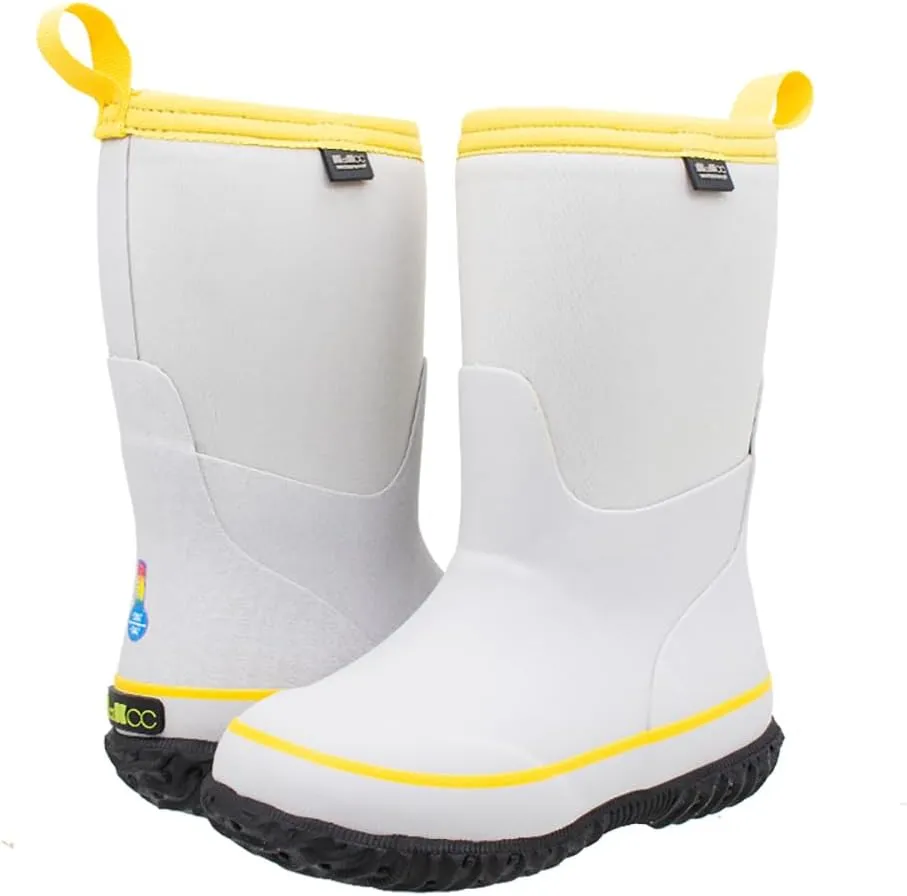 MCIKCC Kids Waterproof Rain Boots,High Snow Boots for Toddler Boys Girls,Textile Rubber Sole