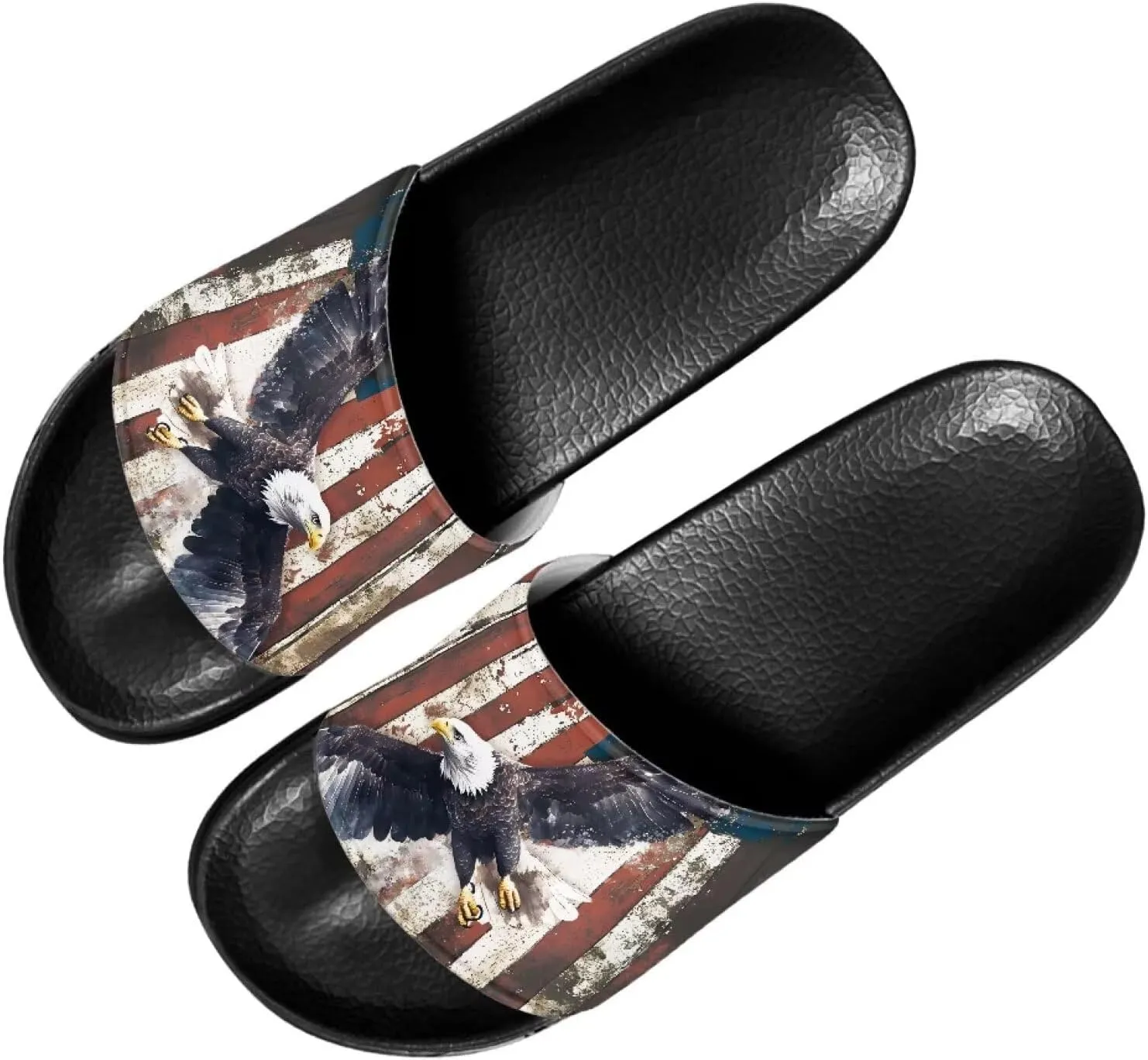Men House Sandals Summer Non Slip Beach Pool Party Sandals Shoes Lightweight Indoor Outdoor Slipper Black Sole Size 5-14