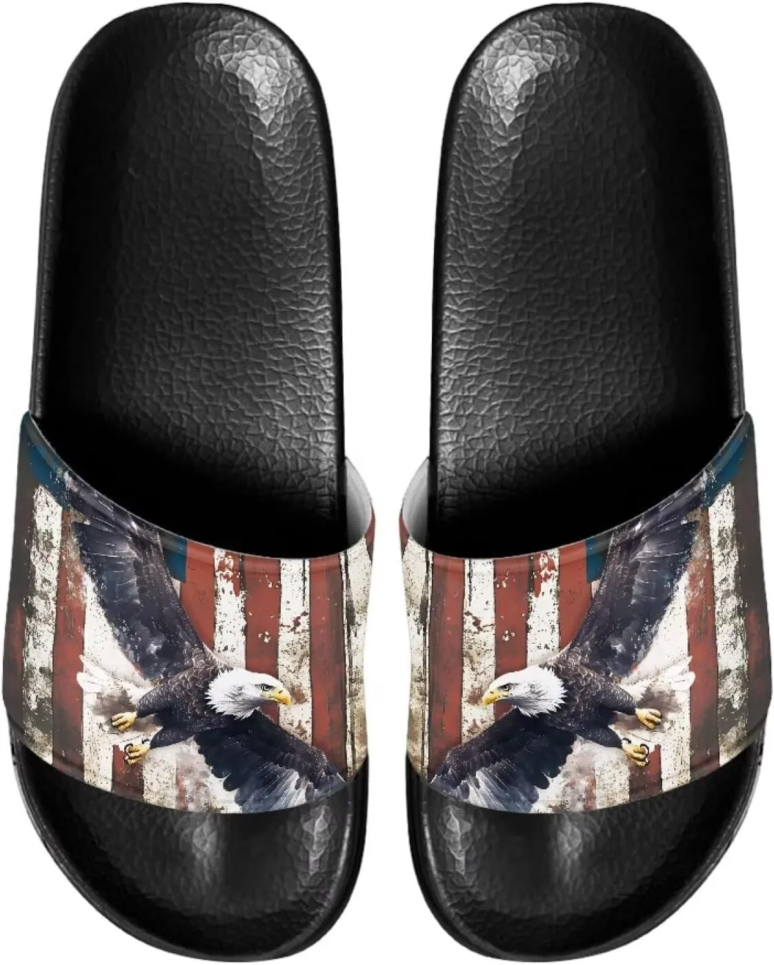 Men House Sandals Summer Non Slip Beach Pool Party Sandals Shoes Lightweight Indoor Outdoor Slipper Black Sole Size 5-14