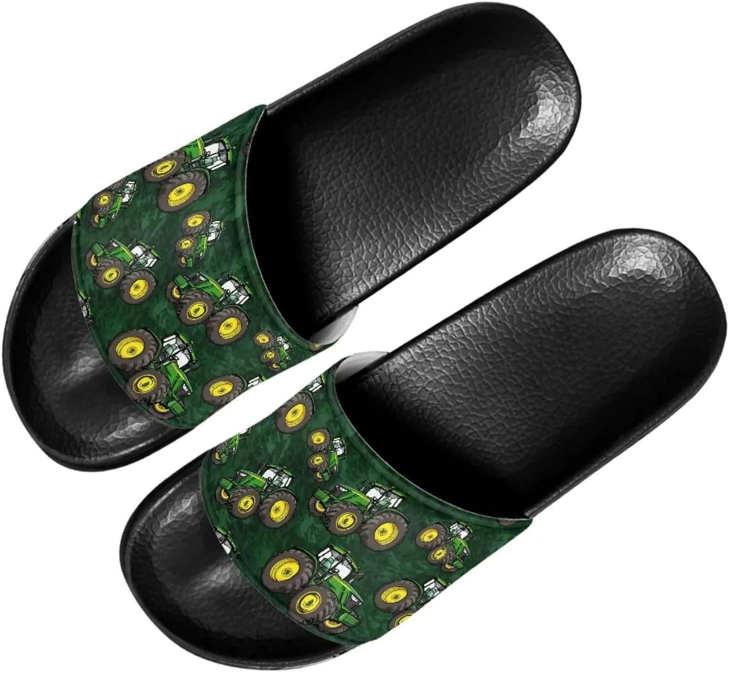 Men House Sandals Summer Non Slip Beach Pool Party Sandals Shoes Lightweight Indoor Outdoor Slipper Black Sole Size 5-14