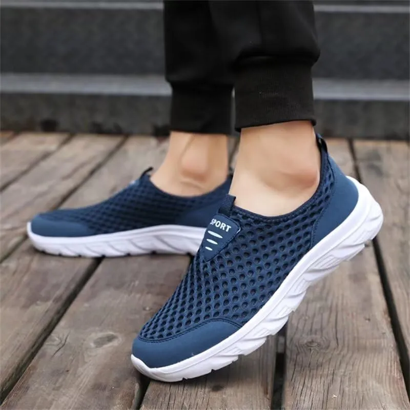 Men Non Slip Lightweight Walking Sneakers for Summer Sport Travel Aqua