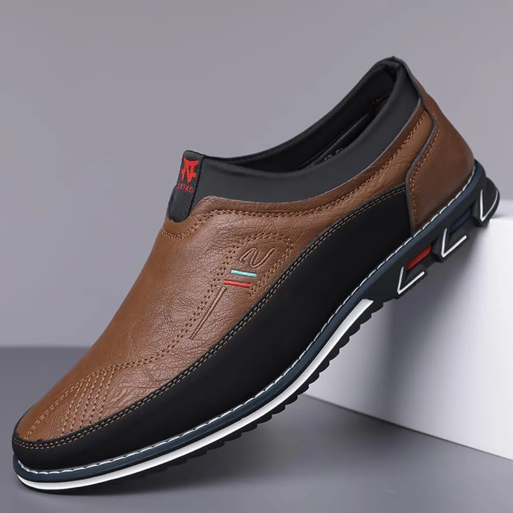 Men Slip-On Loafers Velvet Leather Oxfords Luxury Party Dress Shoes Nightclub Shoes