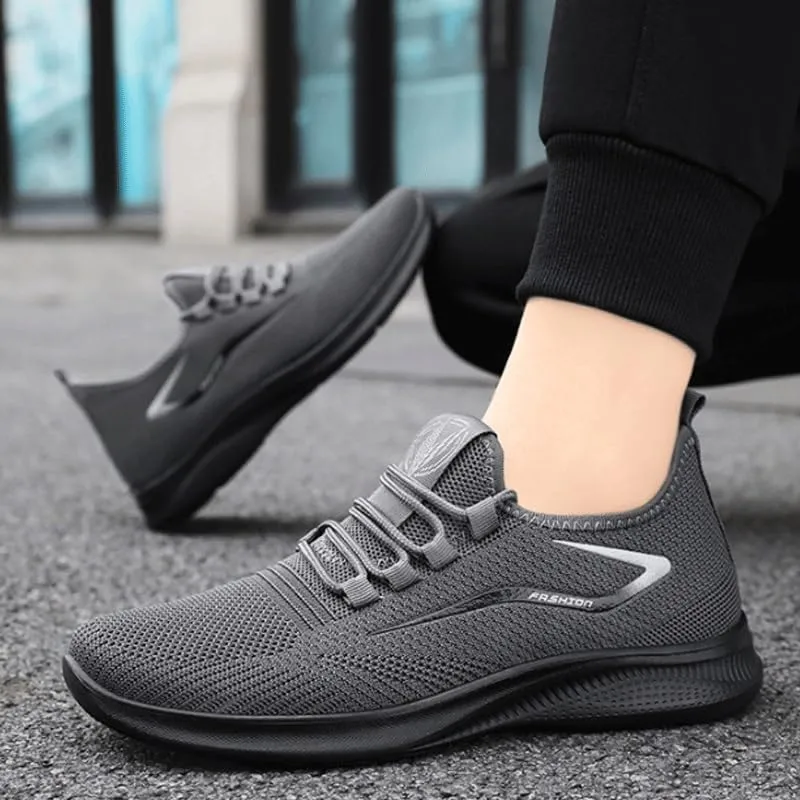 Men's Casual Dress Oxfords Shoes Breathable Knit Mesh Sneakers Lightweight Comfortable Walking Shoes Fitness Tennis Footwear