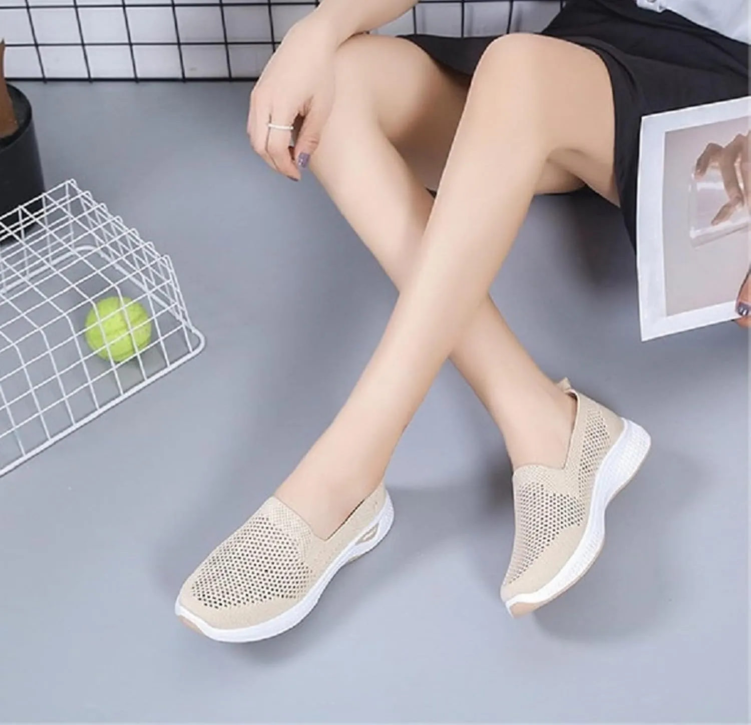 Mens Casual Dress Shoes Fashion Mesh Oxfords Business Walking Work Sneakers Comfortable Lightweight Cushion Sneaker