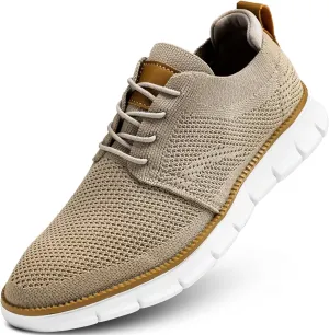 Mens Casual Dress Shoes Lace Up Oxfords Business Walking Tennis Work Sneakers Fashion Mesh Lightweight Soft Sole