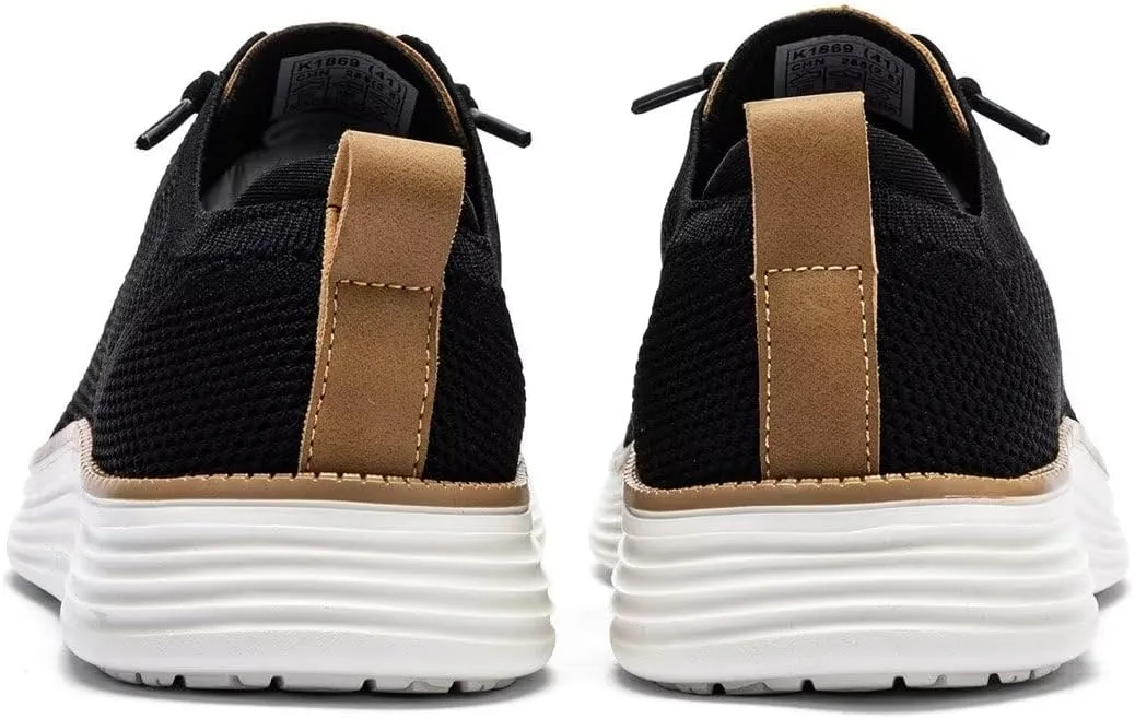 Mens Casual Dress Sneakers Fashion Walking Mesh Oxfords Shoes Business Work Lightweight Soft Sole
