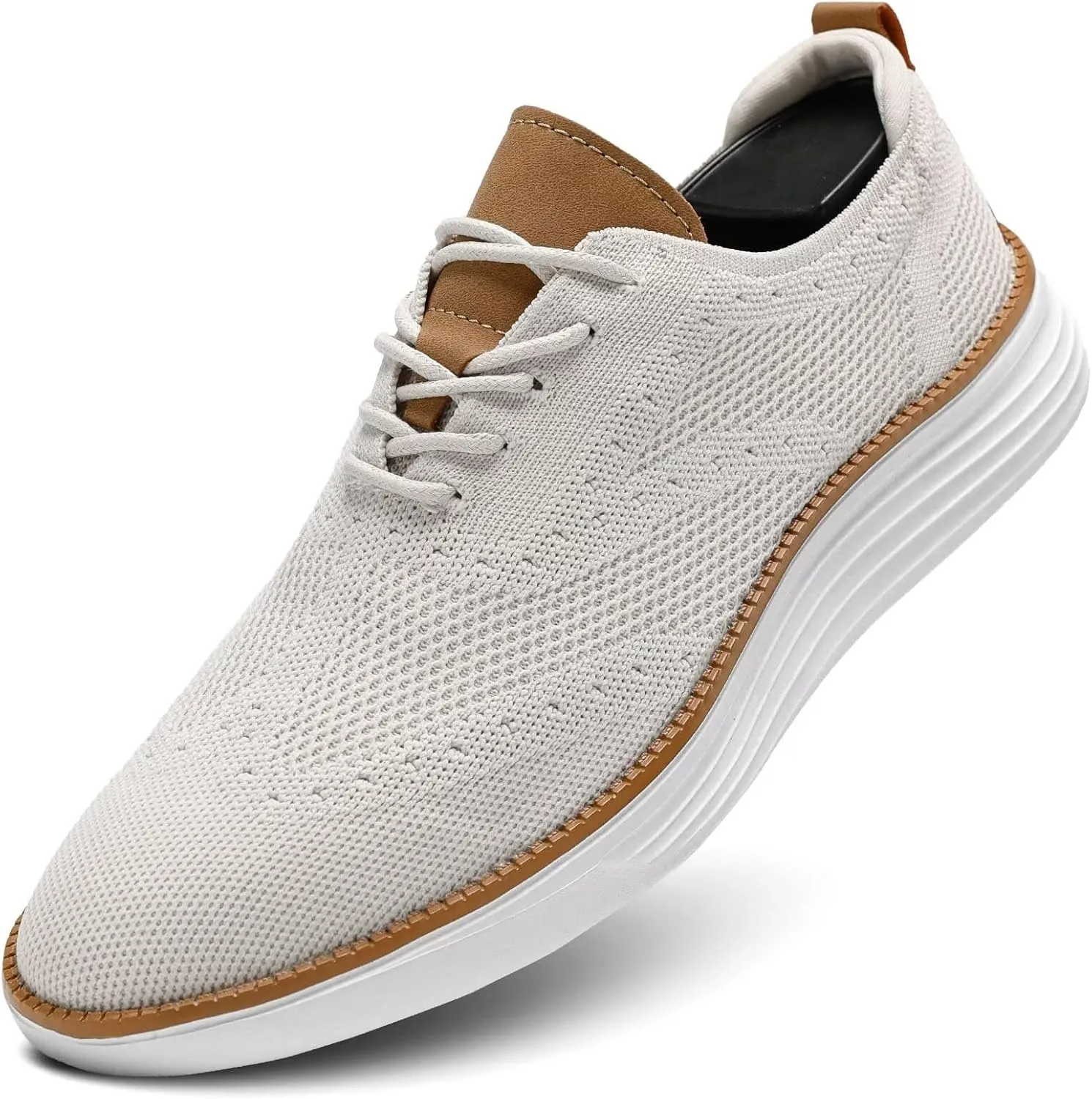 Mens Casual Dress Sneakers Fashion Walking Mesh Oxfords Shoes Business Work Lightweight Soft Sole