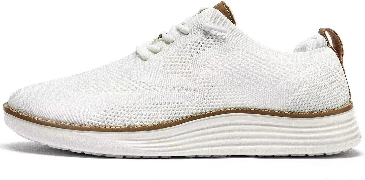 Mens Casual Dress Sneakers Fashion Walking Mesh Oxfords Shoes Business Work Lightweight Soft Sole