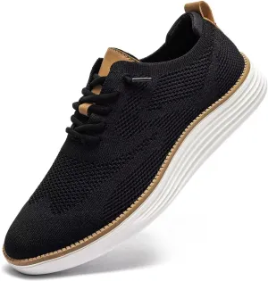 Mens Casual Dress Sneakers Fashion Walking Mesh Oxfords Shoes Business Work Lightweight Soft Sole
