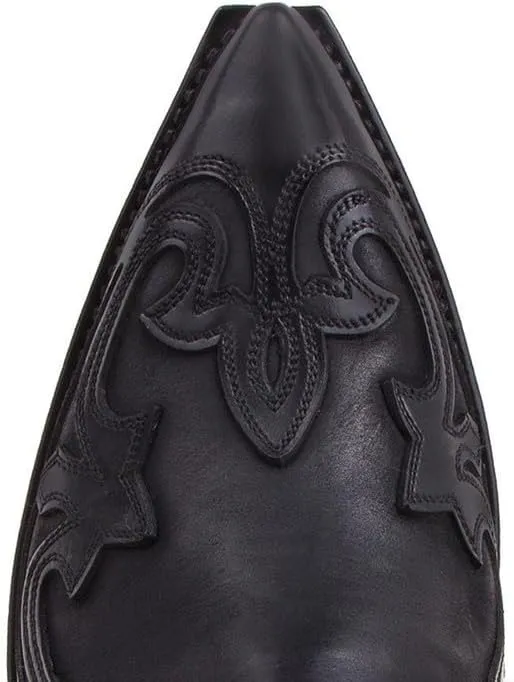 Men's Chelsea Dress Boots Classic Retro Slip On Boots For Men Embroidered Pointed Toe Cowboy Boots High Western Boots
