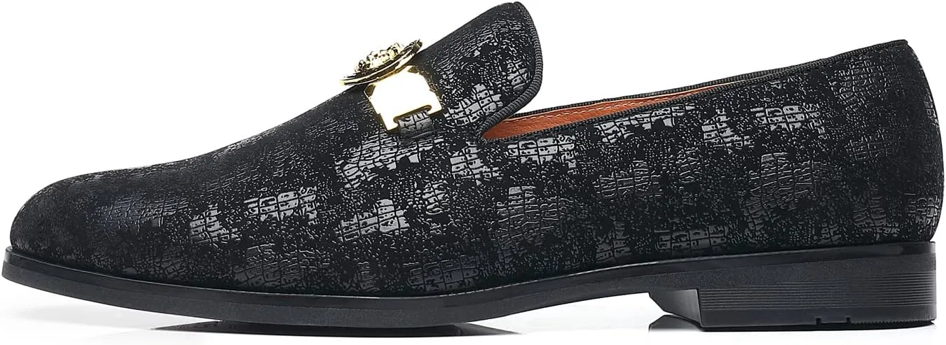 Mens Dress Loafers Buckle Fashion Luxury Party Wedding Shoes