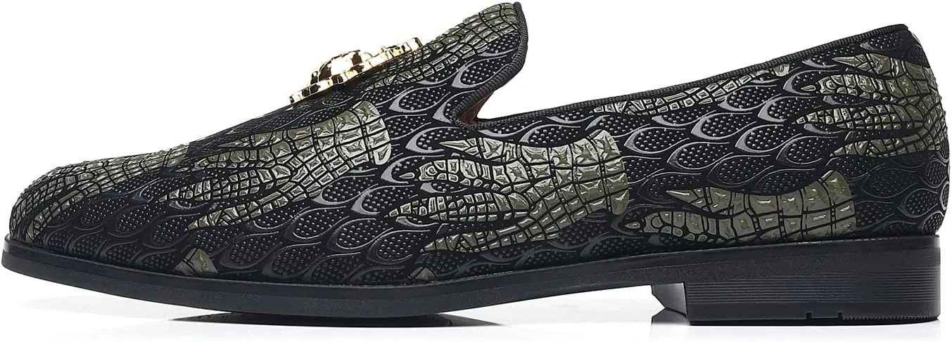 Mens Dress Loafers Buckle Fashion Luxury Party Wedding Shoes