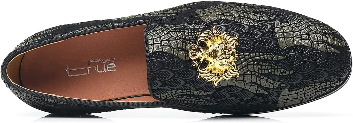 Mens Dress Loafers Buckle Fashion Luxury Party Wedding Shoes