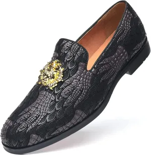 Mens Dress Loafers Buckle Fashion Luxury Party Wedding Shoes