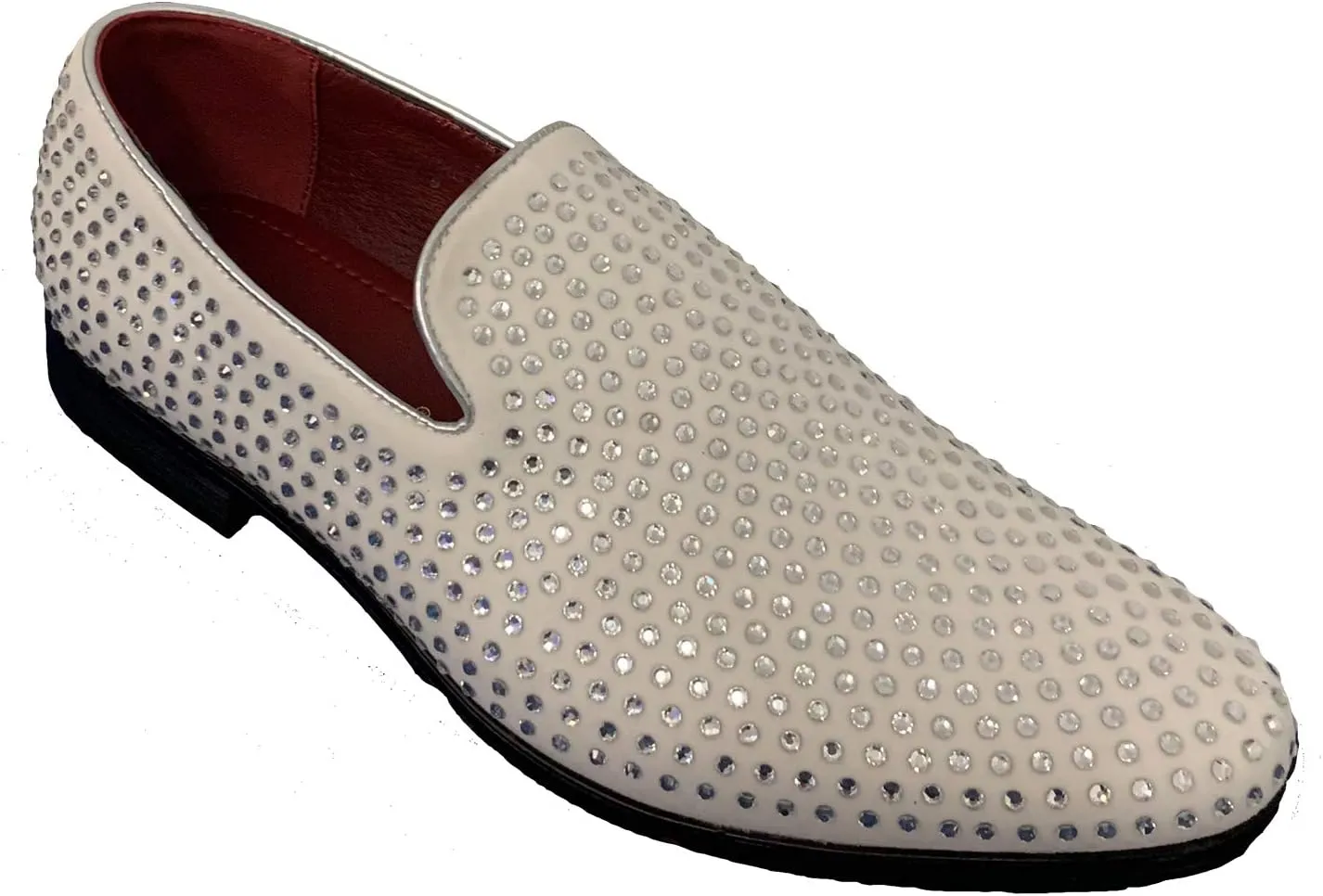 Men's Dress Shoes Rhinestone Loafers Stage Tuxedo Fashion Glitter Slip On Wedding Party