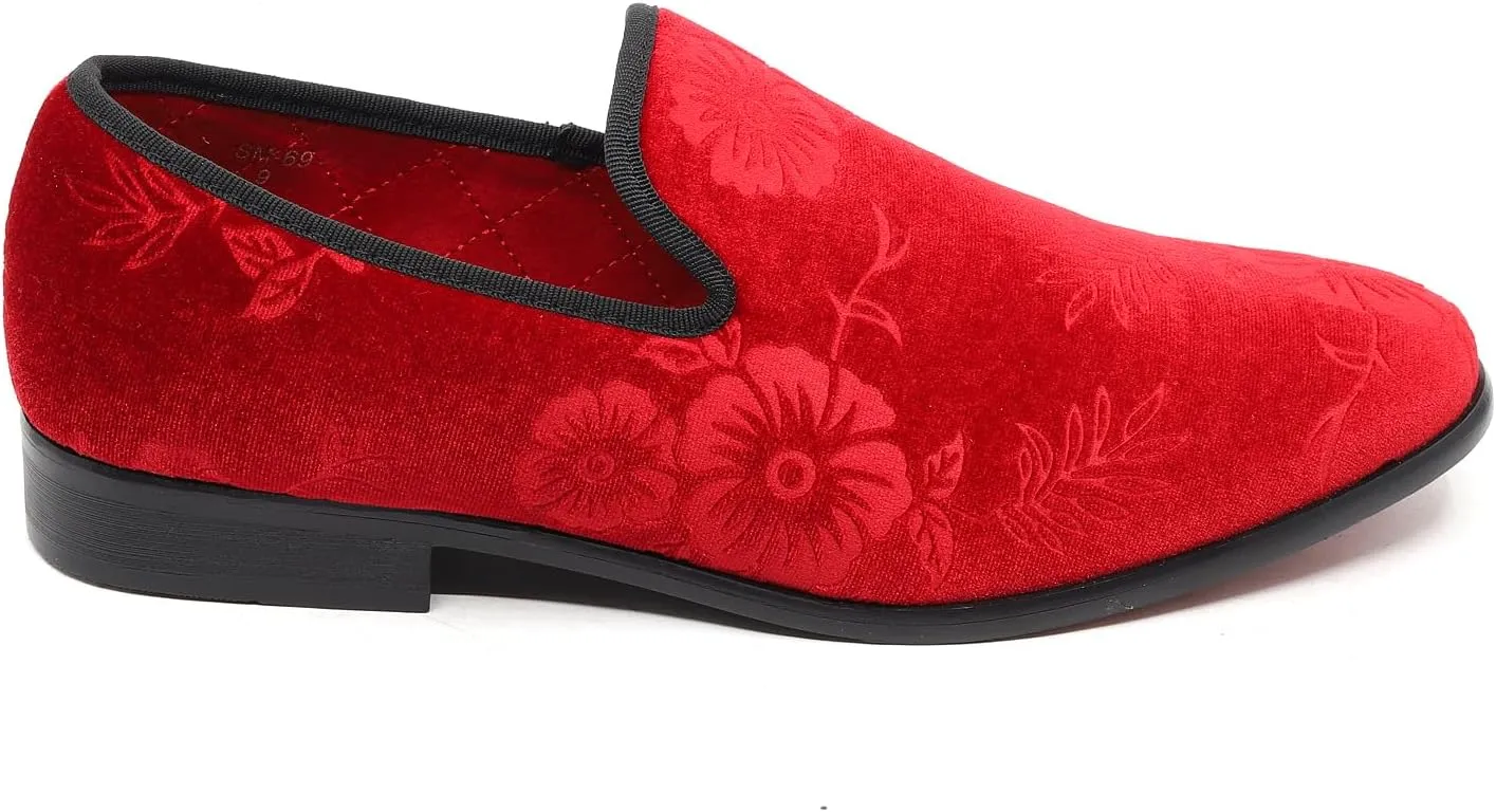 Men's Fashion Floral Dress Tuxedo Loafers Slip On Shoes SM-69