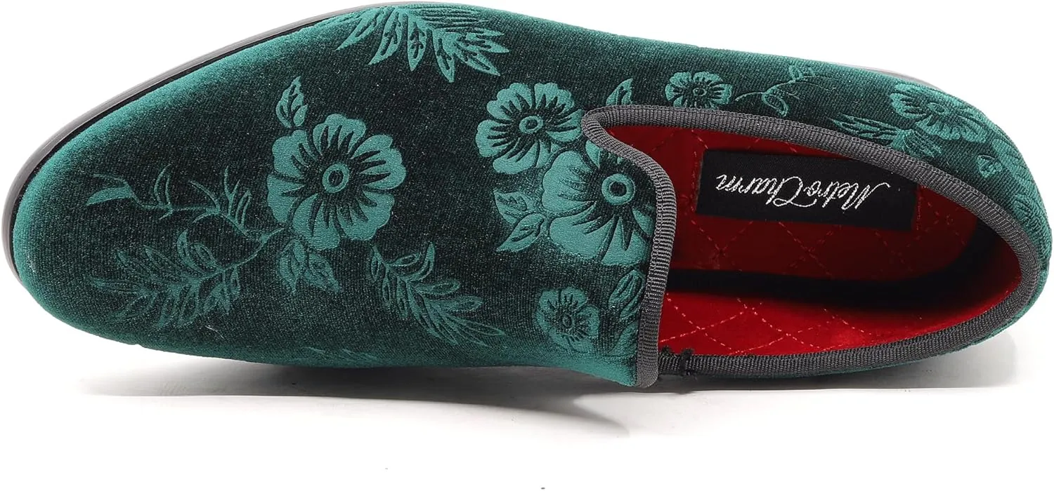 Men's Fashion Floral Dress Tuxedo Loafers Slip On Shoes SM-69