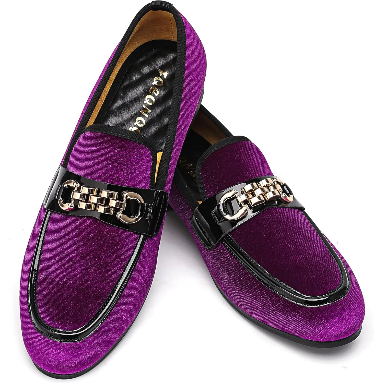Men's Fashion Formal Velvet Loafers and Wedding Dress Shoes for Men, Penny Slip-On Smoking Luxury Men Casual Shoes