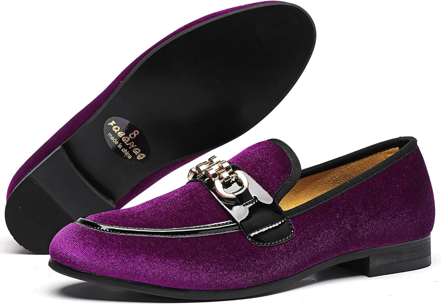 Men's Fashion Formal Velvet Loafers and Wedding Dress Shoes for Men, Penny Slip-On Smoking Luxury Men Casual Shoes